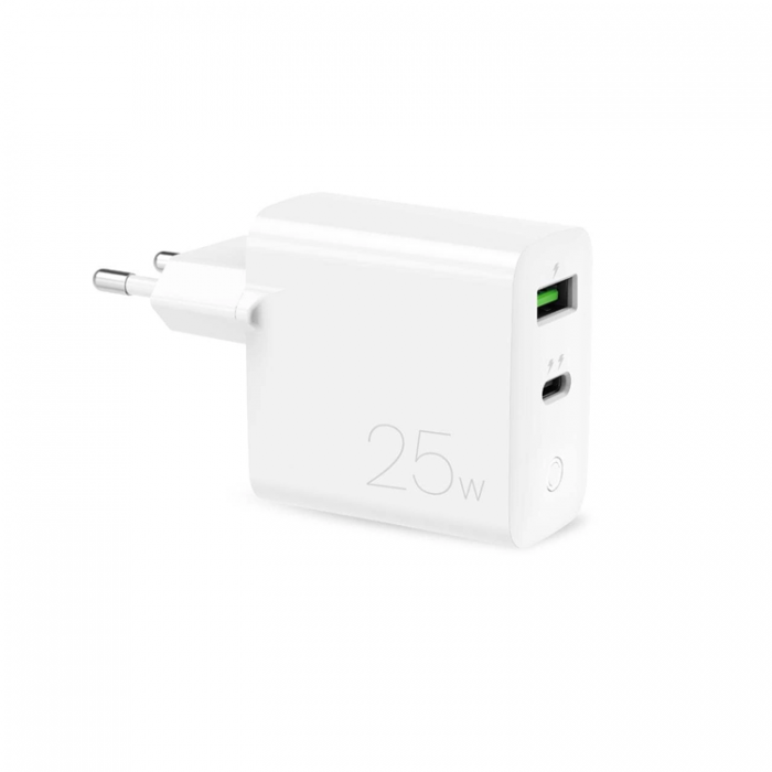 Puro - Puro Snabbladdare 25W Power Delivery USB-A USB-C - Vit