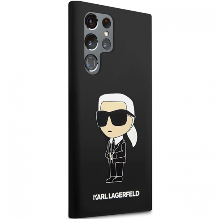 KARL LAGERFELD - Karl Lagerfeld Galaxy S24 Ultra Mobilskal Silikon Ikonik - Svart