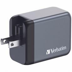 Verbatim - Verbatim Snabbladdare 65W GaN 2xUSB-C USB-A EU/UK/US - Svart