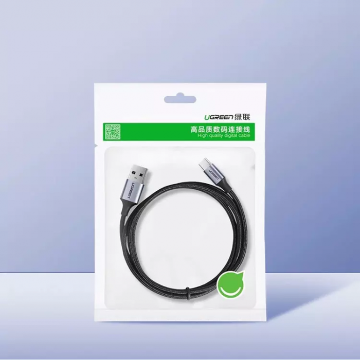 Ugreen - Ugreen USB-A Till USB-C 3A Kabel 0.25m QC US288 - Gr