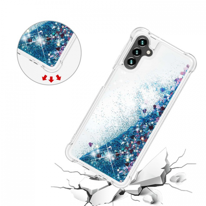 A-One Brand - Galaxy A54 5G Mobilskal YB Quicksand Glitter TPU - Bl