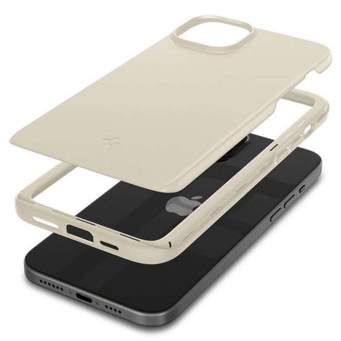 Spigen - Spigen iPhone 15 Plus Mobilskal Thin Fit - Mute Beige