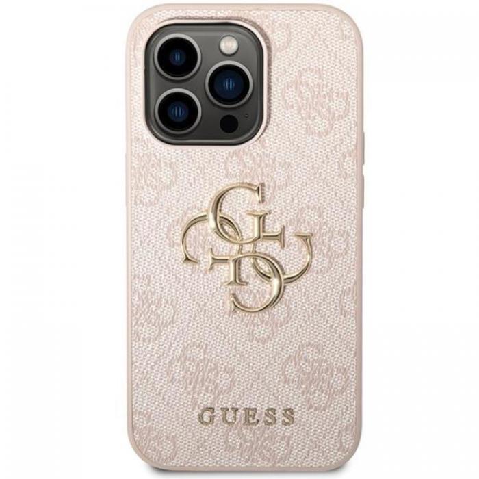 Guess - Guess iPhone 15 Pro Max Mobilskal Big Metall Logo - Rosa