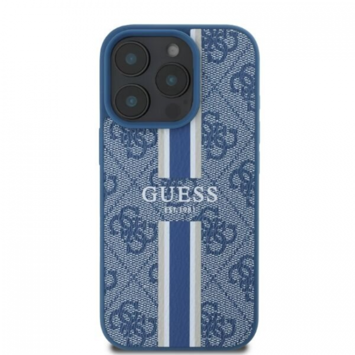 Guess - Guess iPhone 16 Pro Max Mobilskal Magsafe 4G Printed Stripes