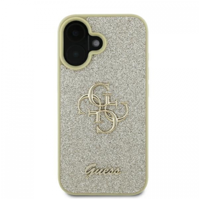 Guess - Guess iPhone 16 Plus Mobilskal Fixed Glitter Big 4G - Guld