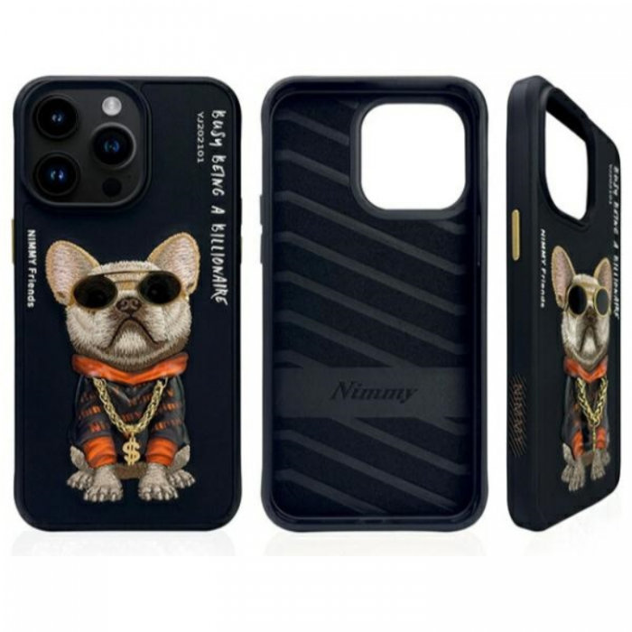 NIMMY - Nimmy iPhone 15 Pro Max Mobilskal Glasses Cool Dog - Svart