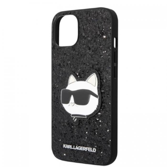 KARL LAGERFELD - Karl Lagerfeld iPhone 14 Plus Skal Glitter Choupette Patch - Svart