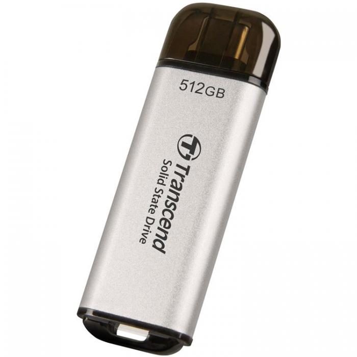 Transcend - Transcend Portabel Mini SSD USB-C 500GB - Silver