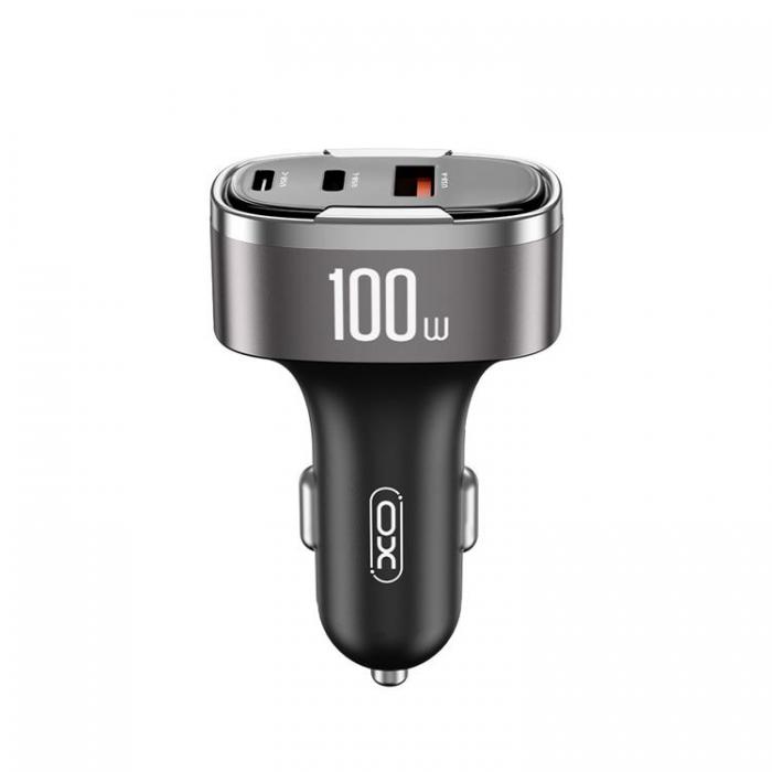 XO - XO Billaddare USB-C/USB-A/Lightning 100W PD QC 3.0 - Gr