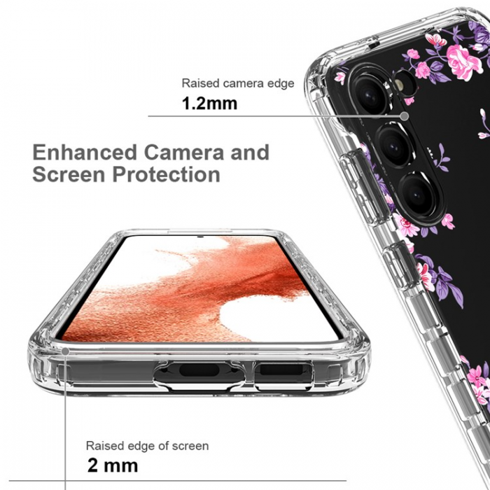 A-One Brand - Galaxy S23 Plus Skal Pattern Printing - Flower