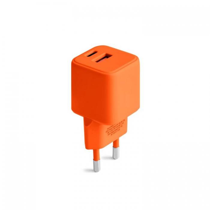 Colorum - Colorum Snabbladdare 30W 1xUSB-A 1xUSB-C - Orange