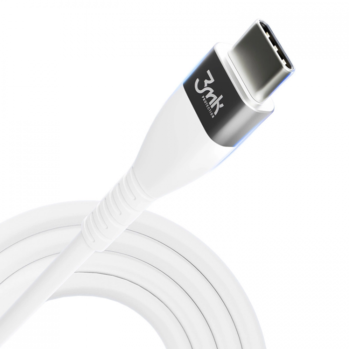 3MK - 3mK USB-C till Lightning kabel 20W 1m HyperSilikon - Vit