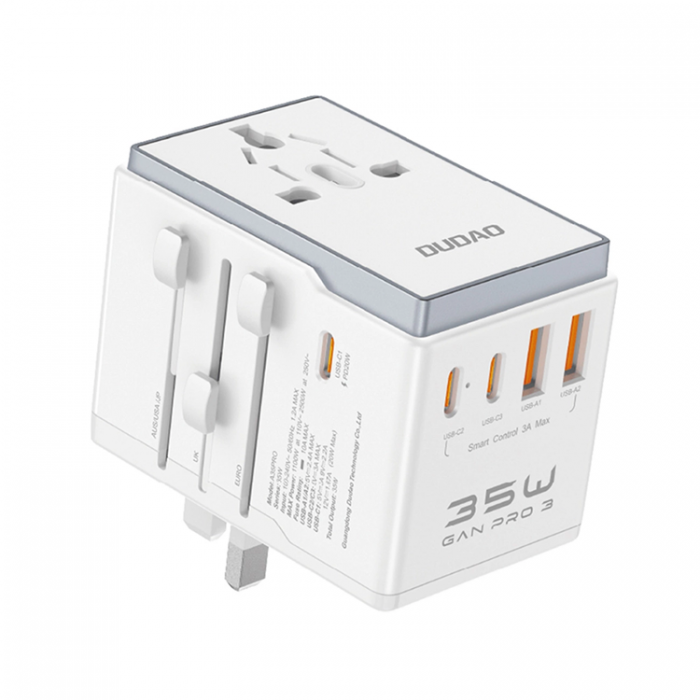 Dudao - Dudao Reseadapter 35W 3x USB-C 2x USB-A A35Pro - Vit