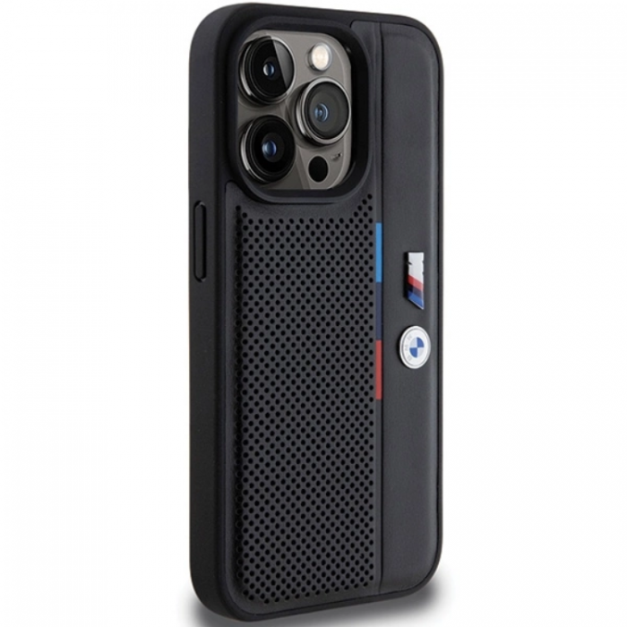 BMW - BMW iPhone 15 Pro Max Mobilskal Perforated Tricolor Line