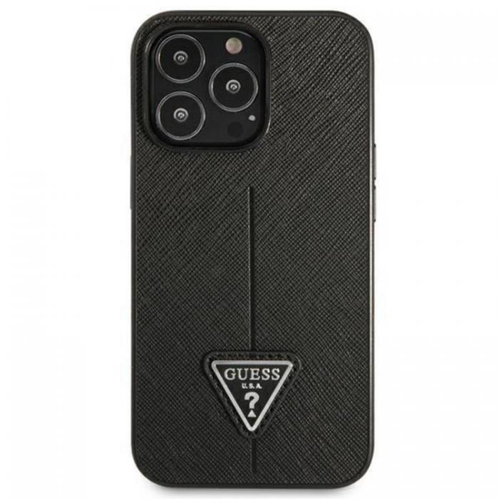 Guess - GUESS iPhone 14 Pro Skal Saffiano Triangle Logo - Svart