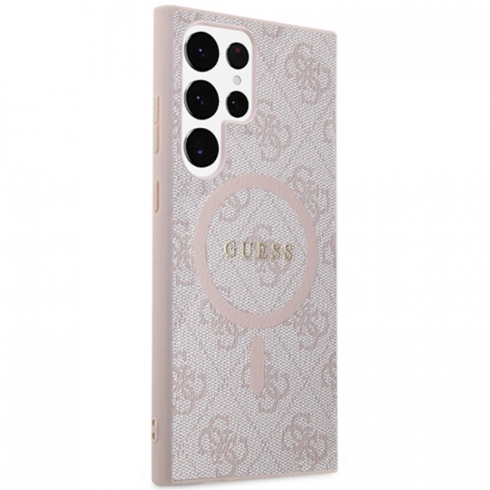 Guess - Guess Galaxy S24 Ultra Mobilskal Magsafe Collection - Rosa