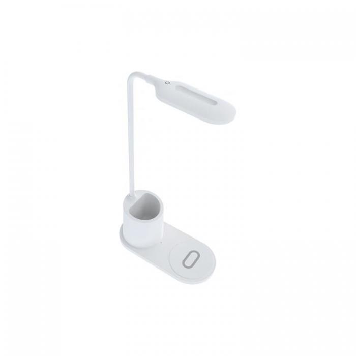 Rebeltec - Rebeltec Qi Trdls Laddare 10W Med LED Lampa - Vit