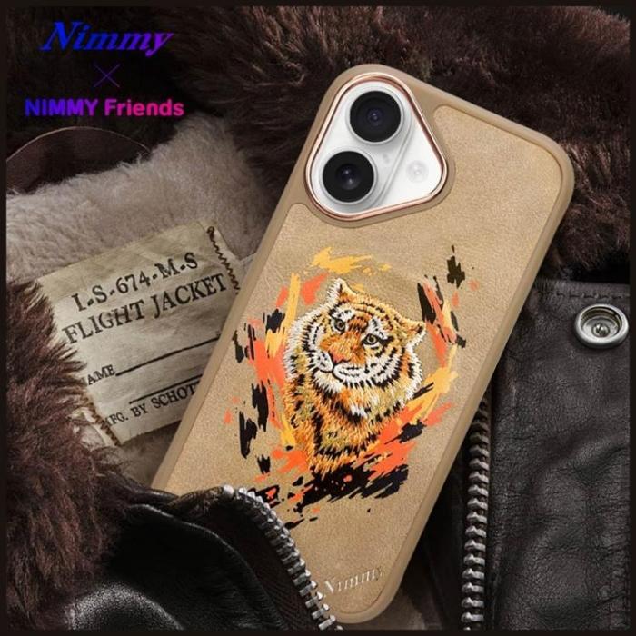 NIMMY - Nimmy iPhone 16 Mobilskal MagSafe Tiger - Ljusbrun