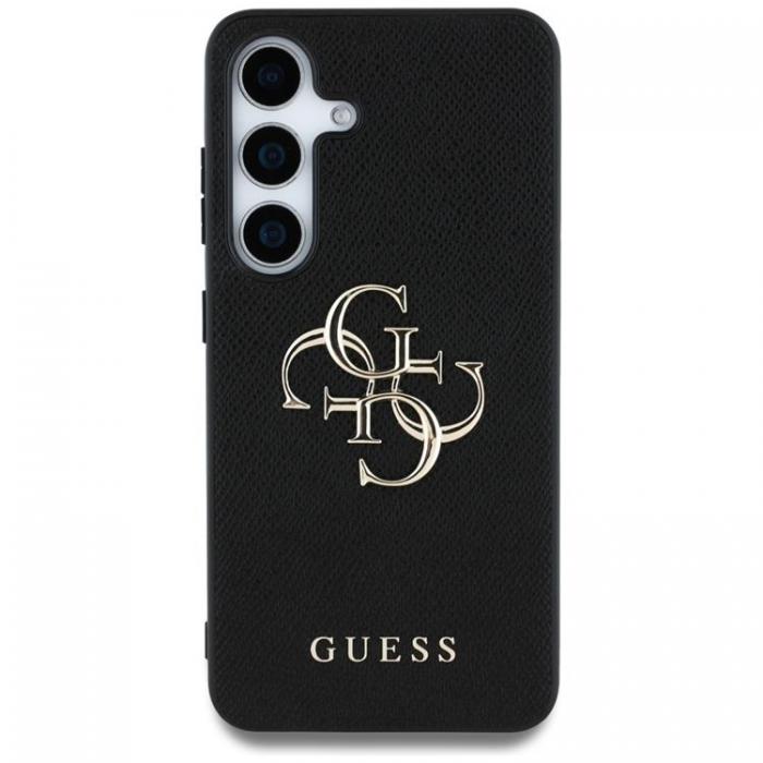 Guess - Guess Galaxy S25 Plus Mobilskal Grained Big 4G Logo Small Classic - Svart