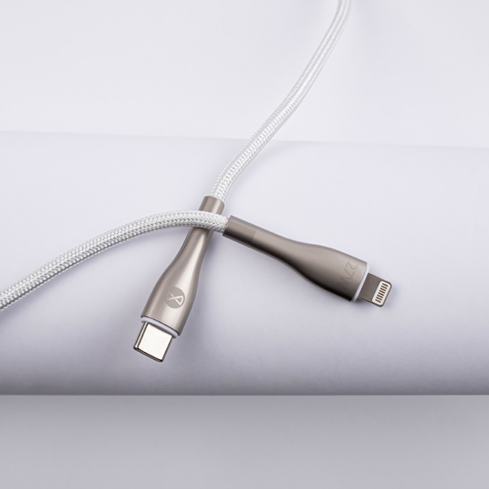 Forever - Forever Sleek USB-C till Lightning kabel 1m 27W - Vit