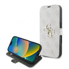 Guess - Guess iPhone 16 Plånboksfodral 4G Metal Logo - Rosa