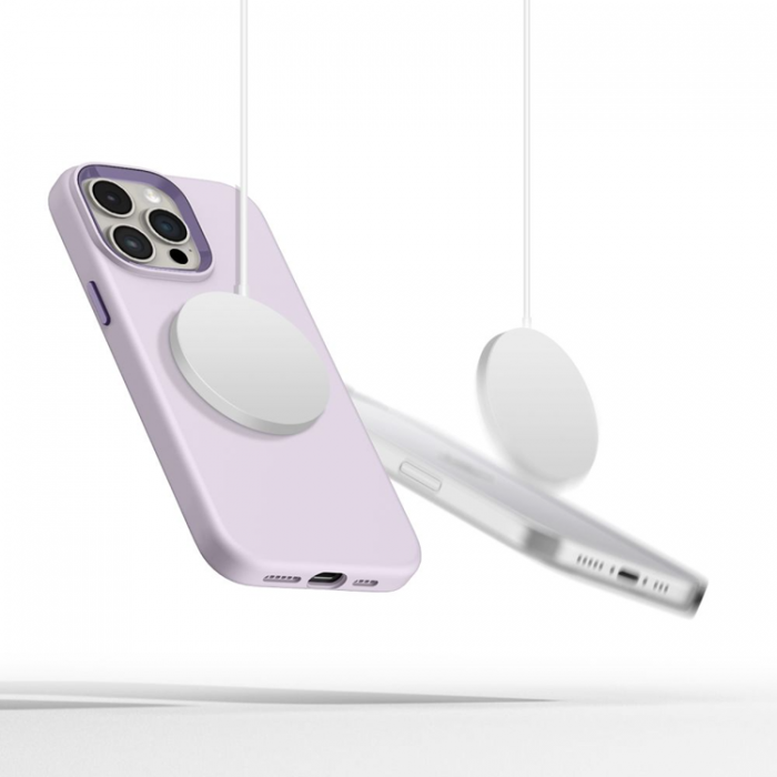 Tech-Protect - Tech-Protect iPhone 15 Pro Max Mobilskal Magsafe Silikon Pure - Mauve