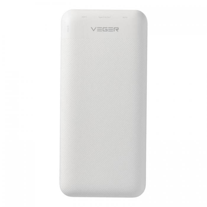 Veger - VEGER Powerbank 20000 mAh PD QC 3.0 2A 20W L20S - Vit