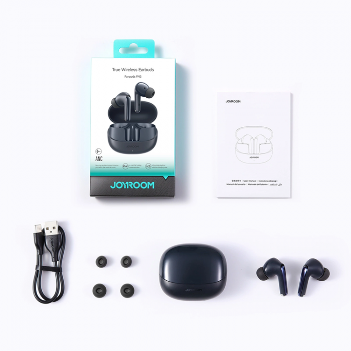 Joyroom - Joyroom TWS In-Ear Hrlurar Bluetooth 5.4 ANC IP54 - Svart