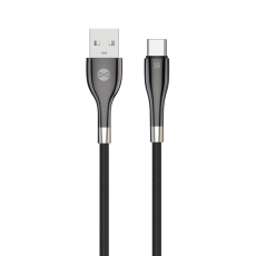 Forever - Forever Sleek USB-C till USB-A kabel 1m 3A - Svart