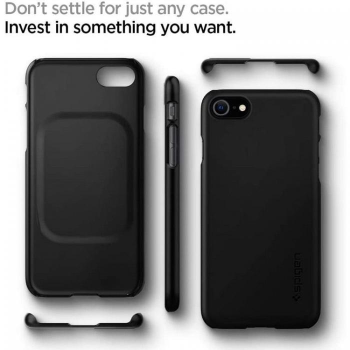 Spigen - Spigen Thin Fit Skal iPhone 7/8/SE (2020/2022) - Svart