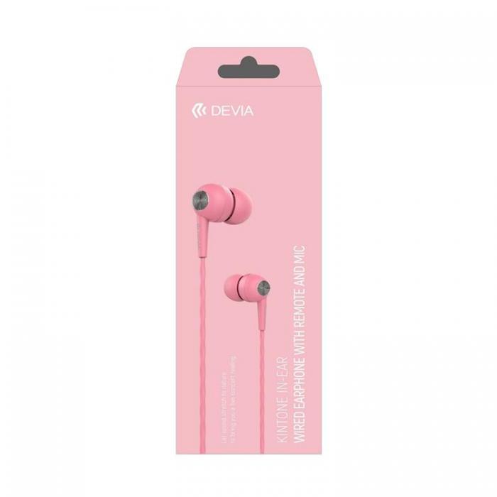 Devia - Devia Trdbunden Hrlurar Jack 3.5mm Kintone - Rosa