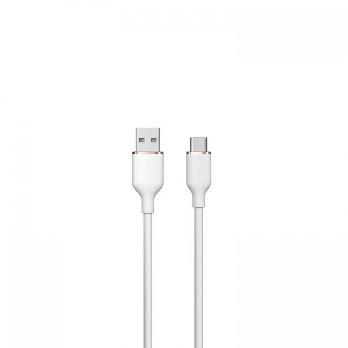 Devia - Devia USB Till USB-C Kabel 2.4A 1.2m Jelly EC629 - Vit