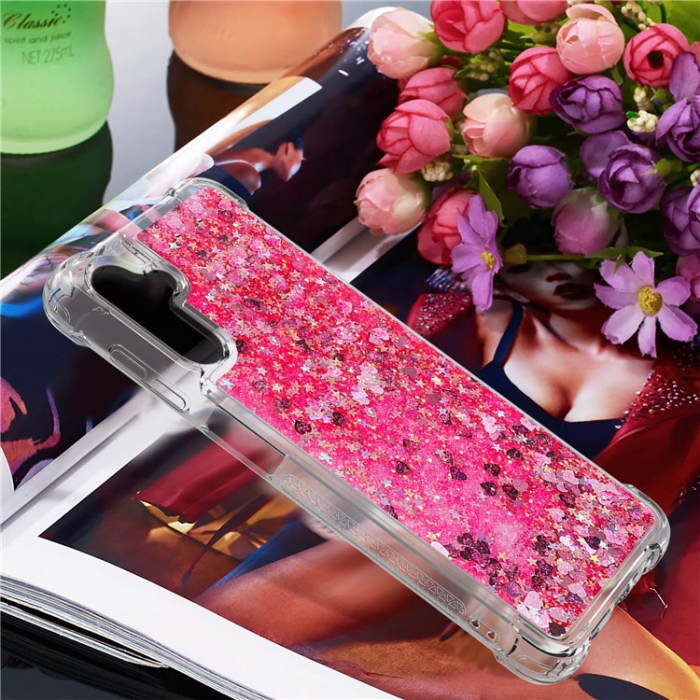 A-One Brand - Galaxy A54 5G Mobilskal YB Quicksand Glitter TPU - Rosa