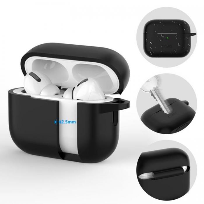 Tech-Protect - Tech-Protect Apple Airpods Pro 1/2 Skal Silikon Hook - Crayon Gr