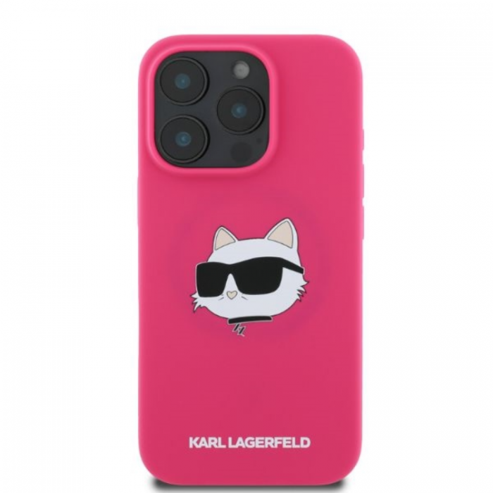 KARL LAGERFELD - KARL LAGERFELD iPhone 16 Pro Max Mobilskal Magsafe Choupette Head