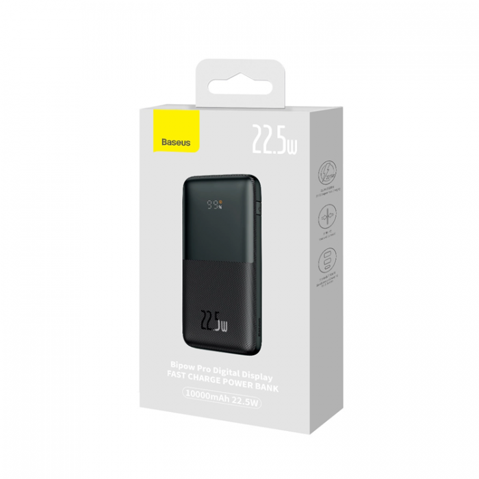 BASEUS - Baseus Powerbank Bipow Pro 10000mAh 22.5W - Svart