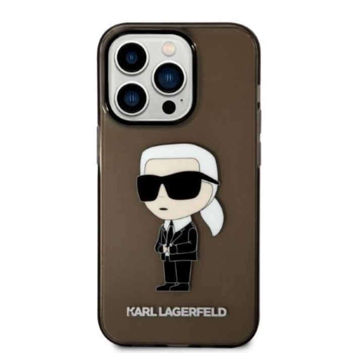 KARL LAGERFELD - Karl Lagerfeld iPhone 14 Pro Mobilskal Ikonik - Svart