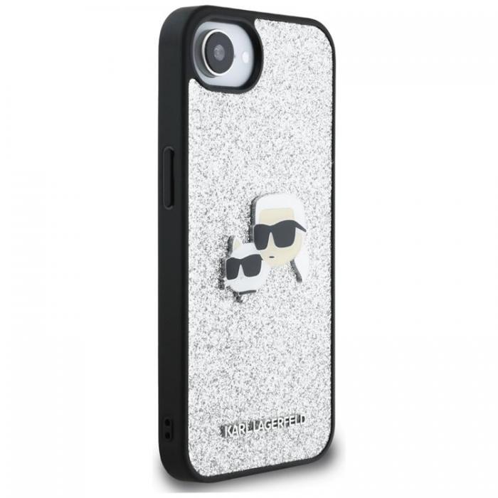 KARL LAGERFELD - Karl Lagerfeld iPhone 16e Mobilskal Fixed Glitter Ikonik Metal