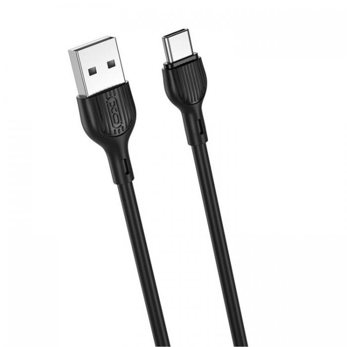 XO - XO USB-A Till USB-C Kabel 1m 2.1A NB200 - Svart