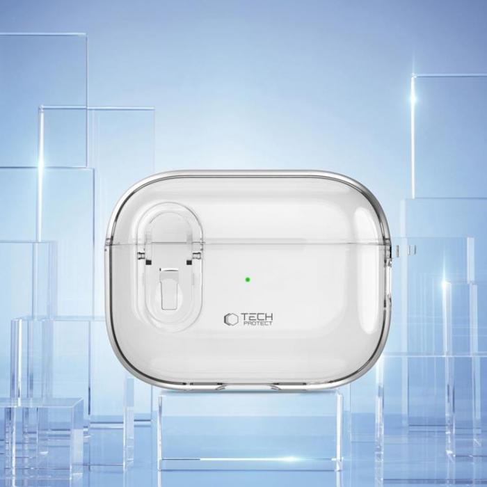 Tech-Protect - Tech-Protect Apple Airpods Pro 1/2 Skal Slim Hook - Clear