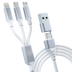 3MK - 3mk 3in1 USB-C /Lightning/micro USB Kabel 1.5m Hyper - Vit