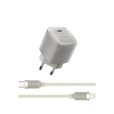 WIWU - WIWU Snabbladdare GaN 30W Med Lightning Kabel Jello - Vit