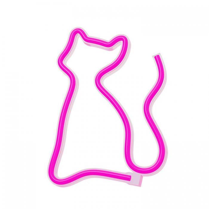 Forever Light - Forever Light LED Neon CAT Bat + USB - Rosa