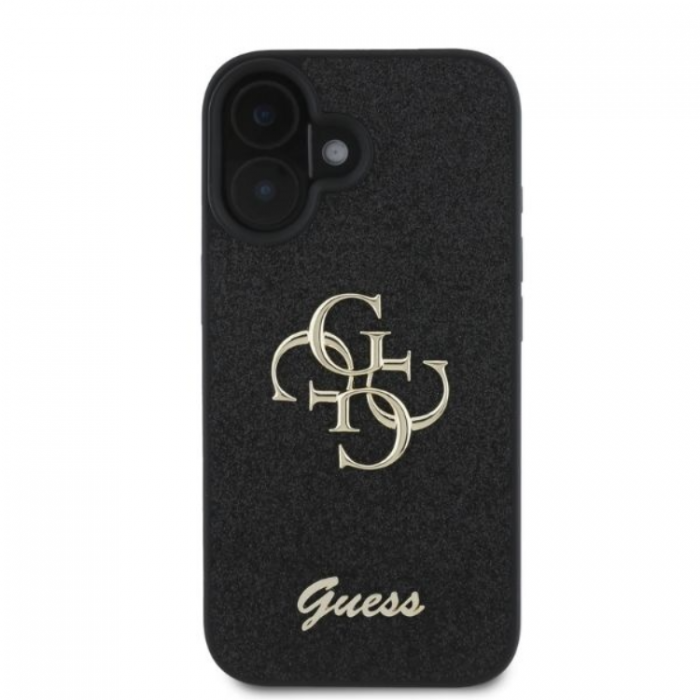 Guess - Guess iPhone 16 Mobilskal Fixed Glitter Big 4G - Svart