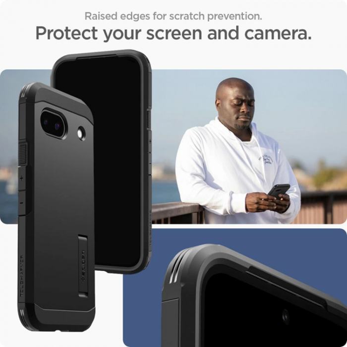 Spigen - Spigen Google Pixel 8A Mobilskal Tough Armor - Svart