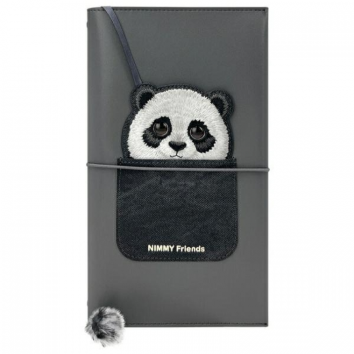 NIMMY - Nimmy Set 2in1 Notebook + Pen Big Eyed Pet 2.0 Panda - Svart