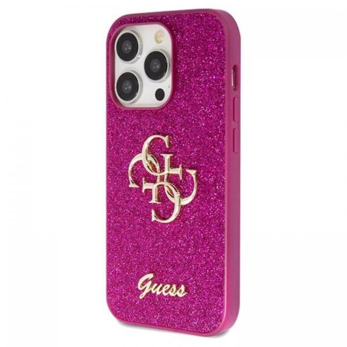 Guess - Guess iPhone 15 Pro Max Mobilskal Glitter Script Big - Lila