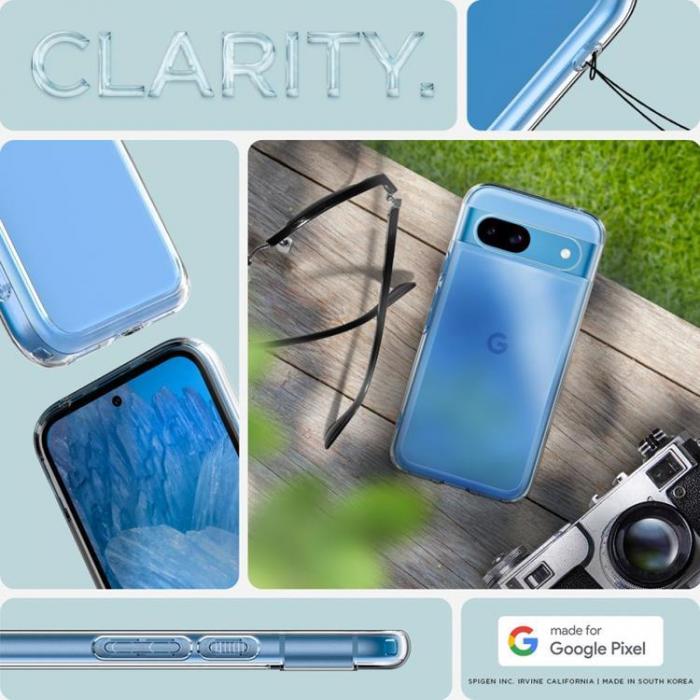 Spigen - Spigen Google Pixel 8A Mobilskal Ultra Hybrid - Crystal Clear