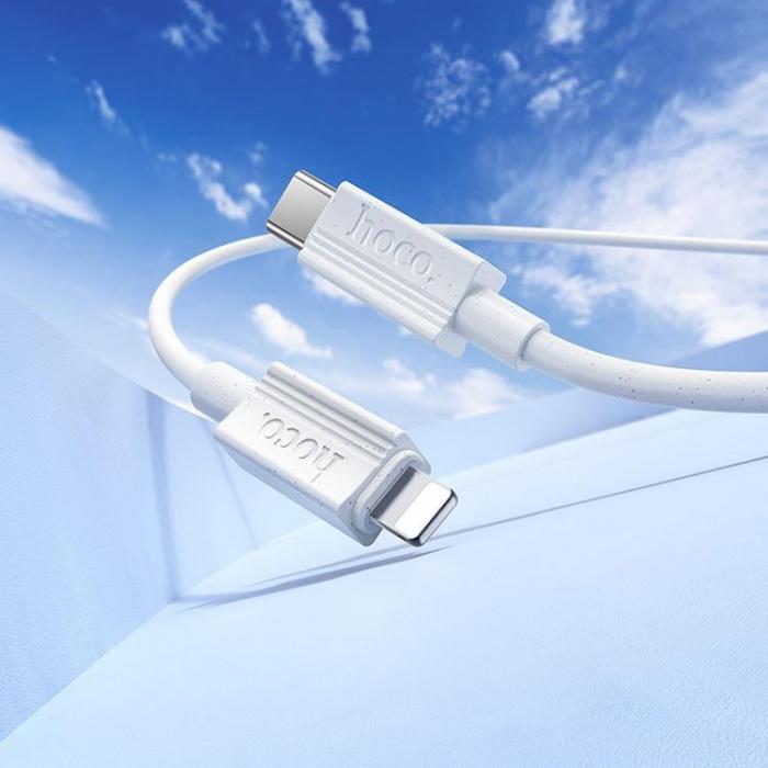 Hoco - Hoco USB-C Till Lightning 1m Kabel 27W X107 - Vit