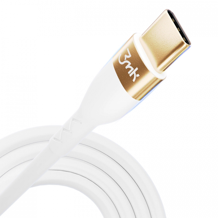 3MK - 3mK USB-C till USB-C kabel 100W 2m HyperSilikon - Vit